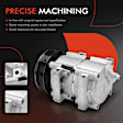 1999 Ford Contour - A/C Compressor, engvin: 3, With Clutch, 6-Groove Pulley, 2.0L 4Cyl