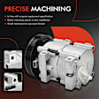 1994 Ford F-53 Motorhome Chassis - A/C Compressor, with Factory Installed A/C, With Clutch, 6-Groove Pulley, 7.5L 8Cyl