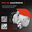 APACC585 AC Compressor with Clutch with 6-Groove Pulley