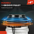 1997 Mitsubishi Montero - A/C Compressor, With Clutch, 1-Groove Pulley, 3.5L 6Cyl