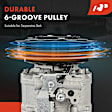 2016 Audi A6 Quattro - A/C Compressor, It Comes With Clutch, With Clutch, 6-Groove Pulley, 3.0L 6Cyl