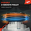 APACC650 AC Compressor with Clutch with 6-Groove Pulley