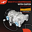 2008 Mazda 3 - A/C Compressor, H12A1AH4DX Style, With Clutch, 5-Groove Pulley, 2.3L 4Cyl
