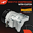 APACC667 AC Compressor with Clutch with 6-Groove Pulley