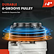 APACC669 AC Compressor with Clutch with 6-Groove Pulley