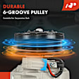 APACC689 AC Compressor with Clutch with 6-Groove Pulley