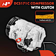 2005 Jaguar Super V8 - A/C Compressor, With 7SEU16C Compressor, With Clutch, 6-Groove Pulley, 4.2L 8Cyl
