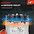 2005 Jaguar Super V8 - A/C Compressor, With 7SEU16C Compressor, With Clutch, 6-Groove Pulley, 4.2L 8Cyl