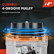 APACC703 AC Compressor with Clutch with 4-Groove Pulley