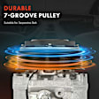 APACC704 AC Compressor with Clutch with 7-Groove Pulley