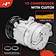 2006 Chevrolet Optra - A/C Compressor, Compressor Style V5, With Clutch, 6-Groove Pulley, 2.0L 4Cyl