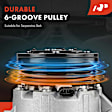 APACC726 AC Compressor with Clutch with 6-Groove Pulley