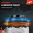 APACC731 AC Compressor with Clutch with 6-Groove Pulley