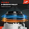 APACC733 AC Compressor with Clutch with 6-Groove Pulley