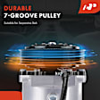 AC Compressor with Clutch with 7-Groove Pulley A-Premium APACC739