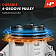 APACC742 AC Compressor with Clutch with 4-Groove Pulley