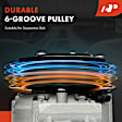 2018 Maserati Ghibli - A/C Compressor, Sedan, RWD, With Clutch, 6-Groove Pulley, 3.0L 6Cyl