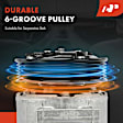 APACC749 AC Compressor with Clutch with 6-Groove Pulley