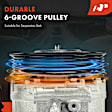 2004 Jaguar XJ8 - A/C Compressor, With Clutch, 6-Groove Pulley, 4.2L 8Cyl