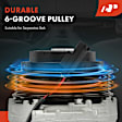 APACC782 AC Compressor with Clutch with 6-Groove Pulley