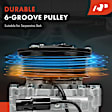 2008 Mitsubishi Eclipse - A/C Compressor, With Clutch, 6-Groove Pulley, 2.4L 4Cyl