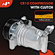 APACC843 AC Compressor with Clutch with 6-Groove Pulley