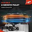 APACC854 AC Compressor with Clutch with 6-Groove Pulley