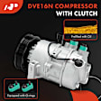 APACC860 AC Compressor with Clutch with 6-Groove Pulley