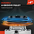 APACC860 AC Compressor with Clutch with 6-Groove Pulley