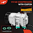 APACC883 AC Compressor with Clutch with 6-Groove Pulley