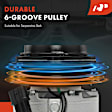 APACC905 AC Compressor with 6-Groove Pulley