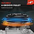 APACC948 AC Compressor with 6-Groove Pulley and Clutch