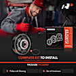 APACK123 AC Compressor Clutch Kit with 6-Groove Pulley