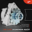 Alternator 70A 12V Clockwise 6-Groove Pulley A-Premium APALT04PPW