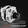 APALT063 Alternator 100A 12V CW 7-Groove Decoupler