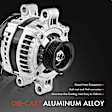 APALT087 Alternator 135A 12V CW 6-Groove Pulley