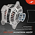 APALT1020 Alternator 75A 12V CW 5-Groove Pulley