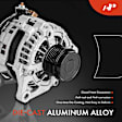 2016 Toyota Camry - Alternator, 2.5L 4Cyl Number of Grooves: 6-Groove Clutch Pulley, Voltage: 12V, Rotation: Clockwise, New, 125