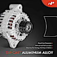 APALT1143 Alternator 140A 12V CW 6-Groove Clutch Pulley