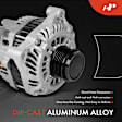 APALT116 Alternator 140A 12V CW 6-Groove Decoupler Pulley