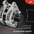 APALT1172 Alternator 215A 12V CW 6-Groove Decoupler Pulley