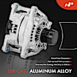 APALT1187 Alternator 220A 12V CW 6-Groove Clutch Pulley