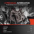 APALT175 Alternator 110A 12V CW 6-Groove Clutch