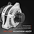 2012 Honda Pilot - Alternator, 3.5L 6Cyl Clockwise, 6-Groove Decoupler Pulley, New, 130