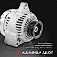 APALT304 Alternator 80A 12V CCW 6-Groove Pulley