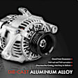 APALT443 Alternator 90A 12V CW 7-Groove 65mm Pulley