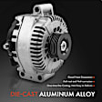 APALT477 Alternator 130A 12V CW 6-Groove
