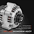 APALT538 Alternator 100A 12V CW 6-Groove