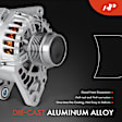 APALT829 Alternator 120A 12V CW 6-Groove Decoupler Pulley