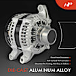 APALT849 Alternator 200A 12V CW 4-Groove Clutch Pulley